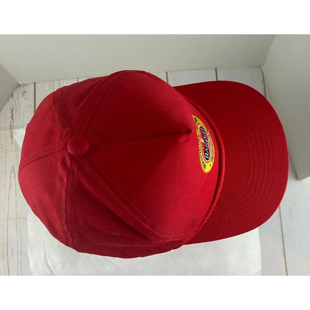 Vintage BAROID Oil Drilling Rig Industrial Gas Oil Snapback Trucker Cap Hat Red